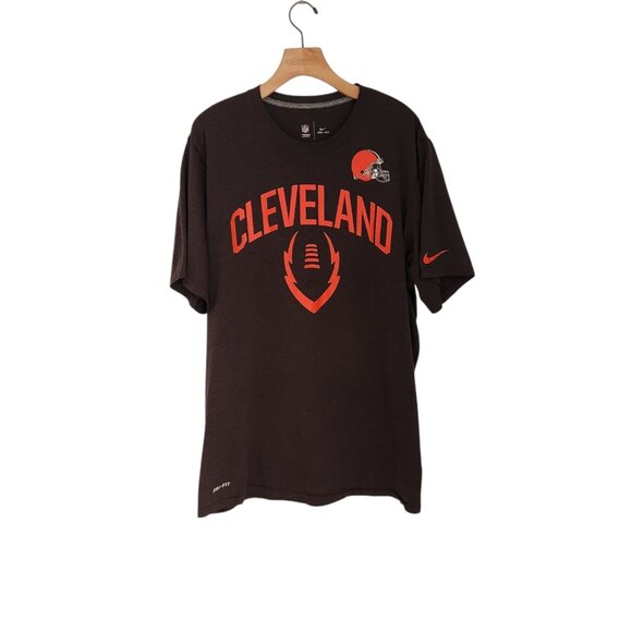 Cleveland Browns T-Shirt Nike‎ Dri-Fit NFL Team Apparel Brown Mens Size XL EUC - Picture 1 of 10